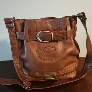 D'VALLENTINA PELLE women's shoulder bag Genuine Leather Brown Large